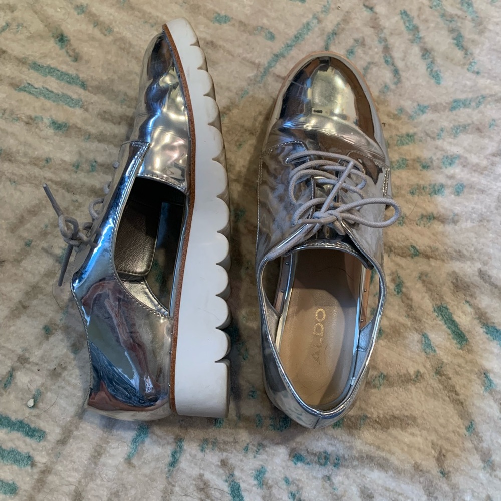 Silver Aldo Loafers